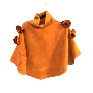 Suede cape